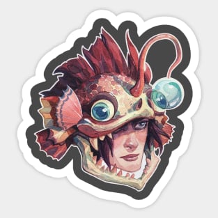 Fish head Sticker